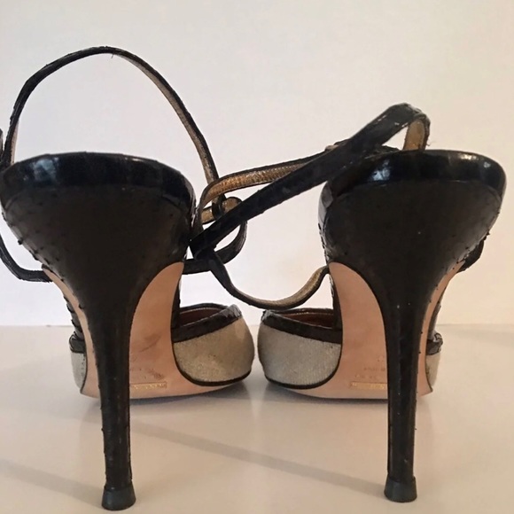 Dolce & Gabbana Snakeskin Slingback Kitten Heels Size 40 - Picture 5 of 11